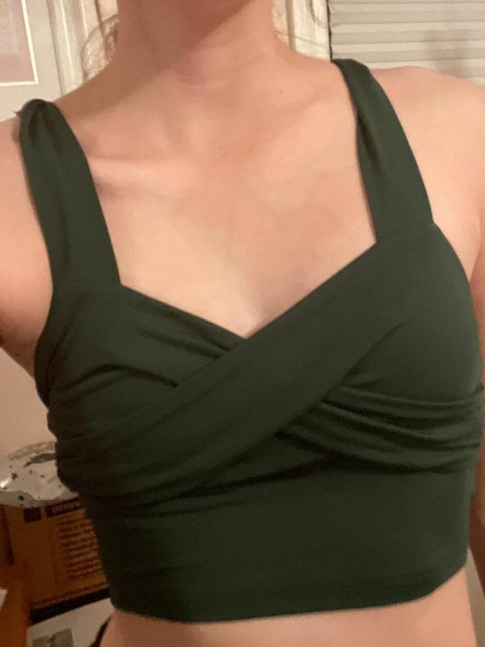 Women's Green Criss-Cross Top